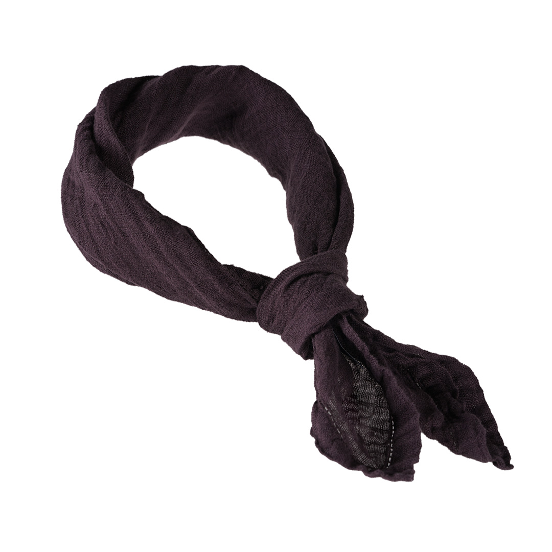 sjaal bandana linnen donkerpaars 60 x 60 cm 856 18