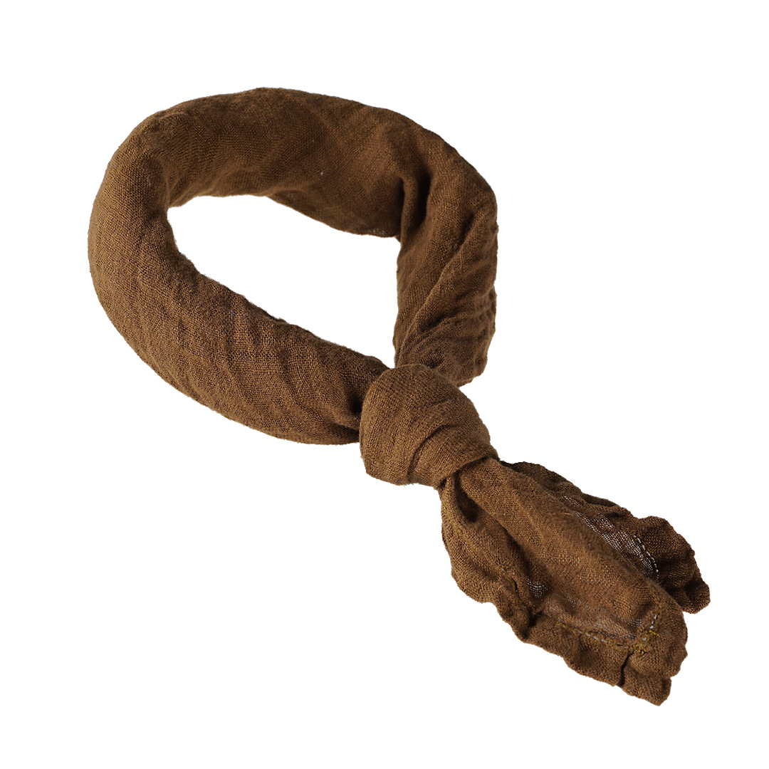 sjaal bandana linnen warmbruin 60 x 60 cm 856 14