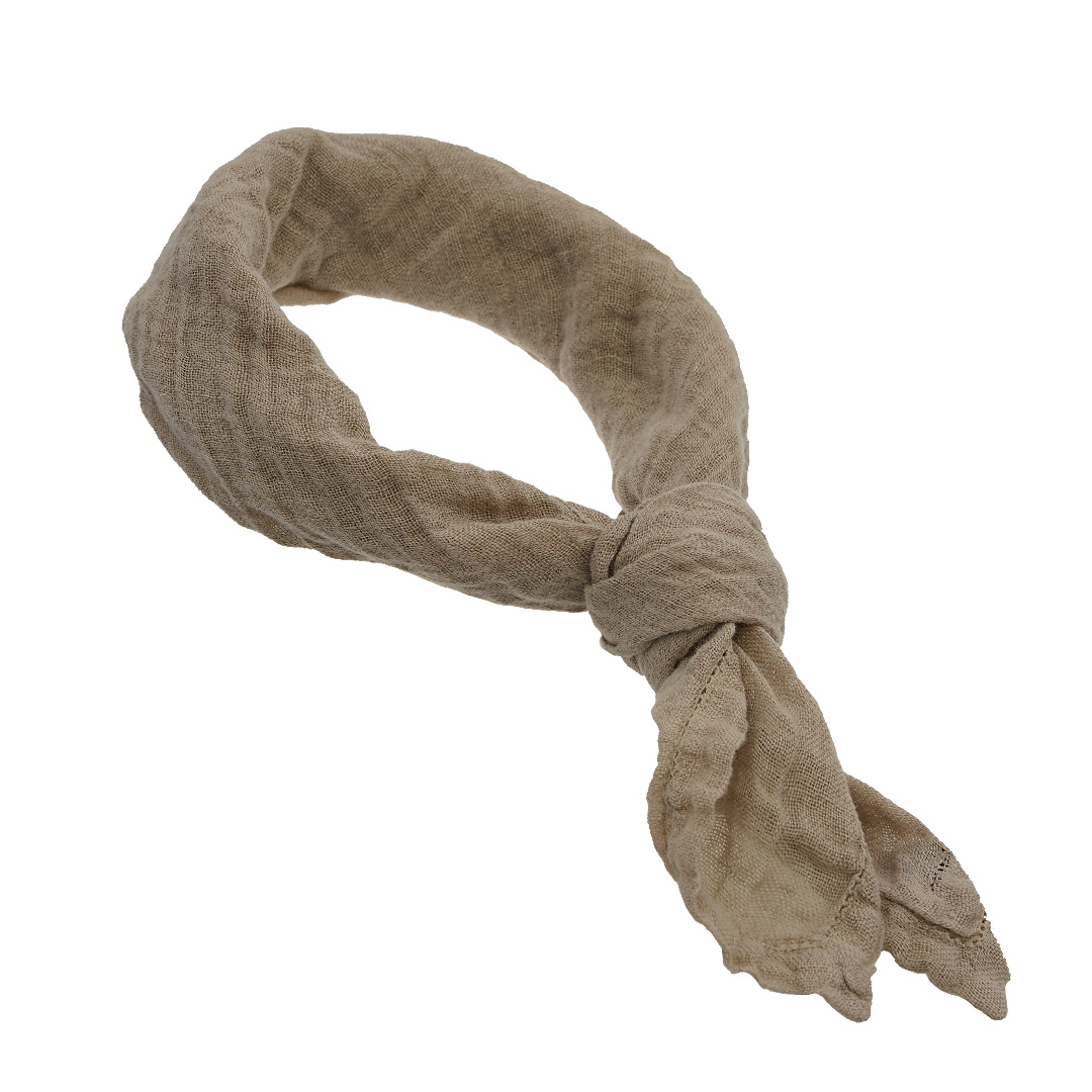 sjaal bandana linnen zand 60 x 60 cm 856 16